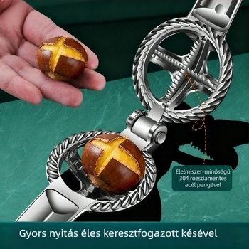 Bomans rozsdamentes acél dióhéj-klipsz – háztartási használatra, testreszabható, logó nyomtatás elérhető