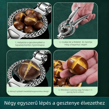 Bomans rozsdamentes acél dióhéj-klipsz – háztartási használatra, testreszabható, logó nyomtatás elérhető