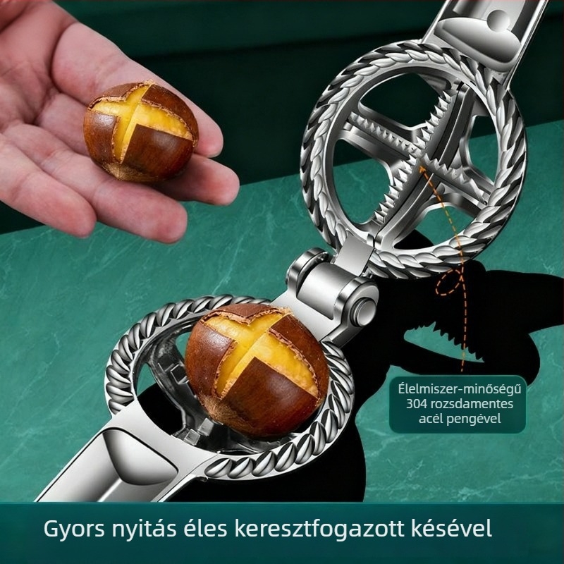 Bomans rozsdamentes acél dióhéj-klipsz – háztartási használatra, testreszabható, logó nyomtatás elérhető