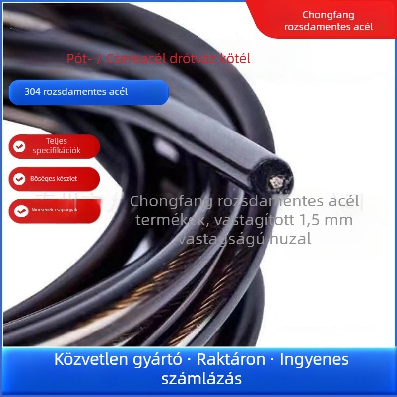 PVC ugrókötél, 5 mm átmérő, cserélhető kötél edzőtermi eszközhöz