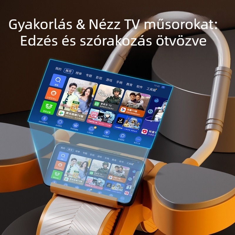 Hasizm görgő automatikus visszapattanással, nem összecsukható, 1,8 kg, irodába, otthonra és edzőterembe