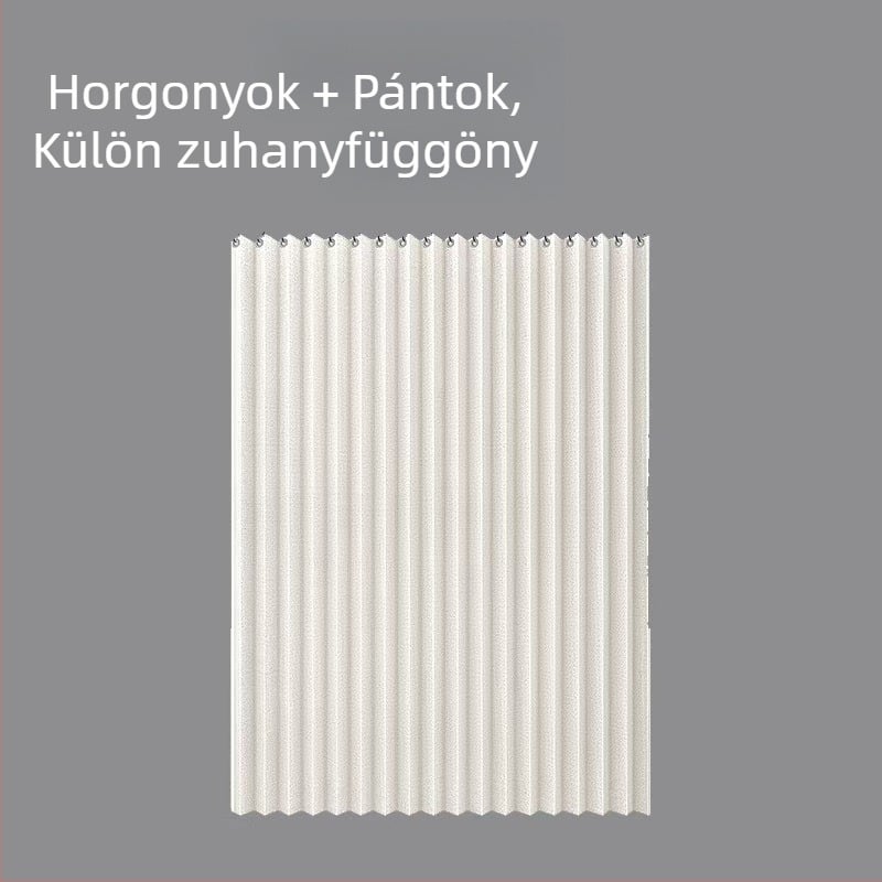Összecsukható zuhanyfüggöny poliészterből, európai stílus, egyszínű, vízálló és penészálló