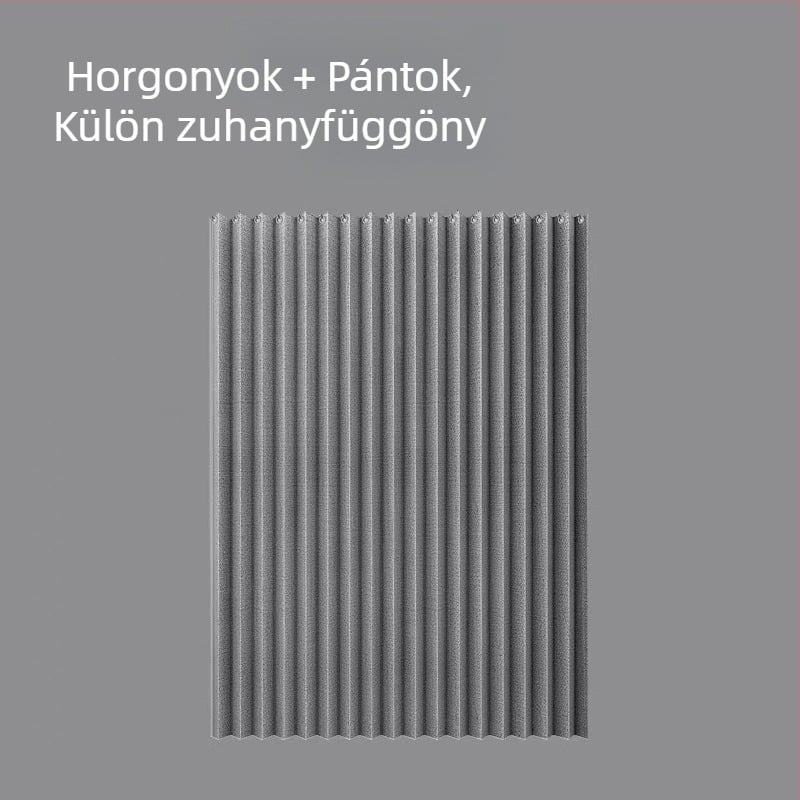 Összecsukható zuhanyfüggöny poliészterből, európai stílus, egyszínű, vízálló és penészálló
