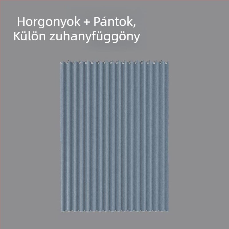 Összecsukható zuhanyfüggöny poliészterből, európai stílus, egyszínű, vízálló és penészálló