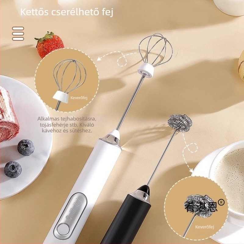 Elektromos kézi tojáshabosító, otthoni használatra – krém mixer és habverő sütéshez és kávéhoz