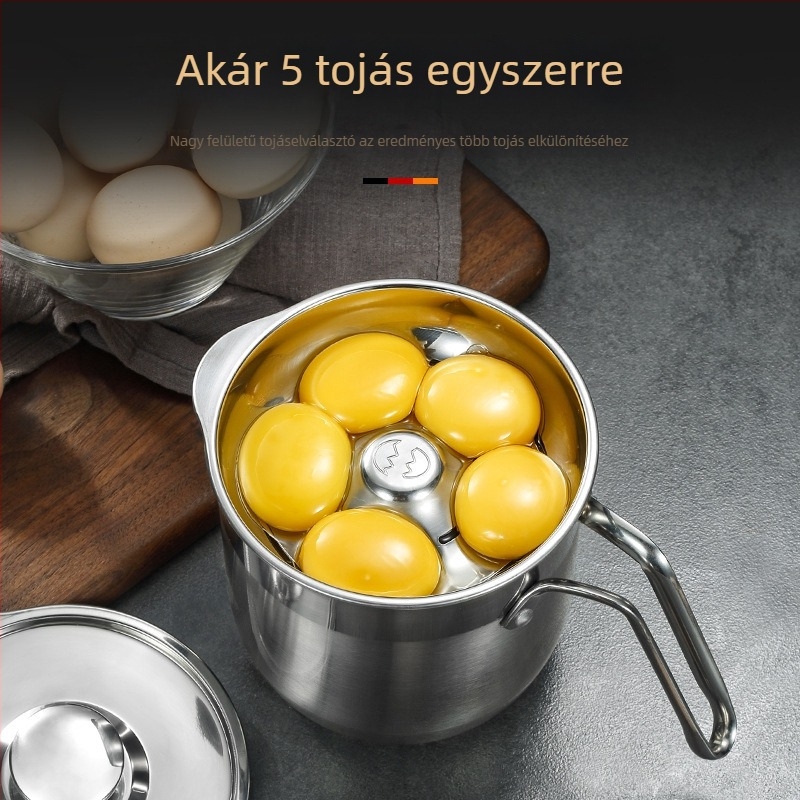 Tojásfehérje szeparátor, 304 rozsdamentes acél, Chenfeng, kézi működtetésű, sokoldalú sütéshez és fehérjeszűréshez tojássárgájából