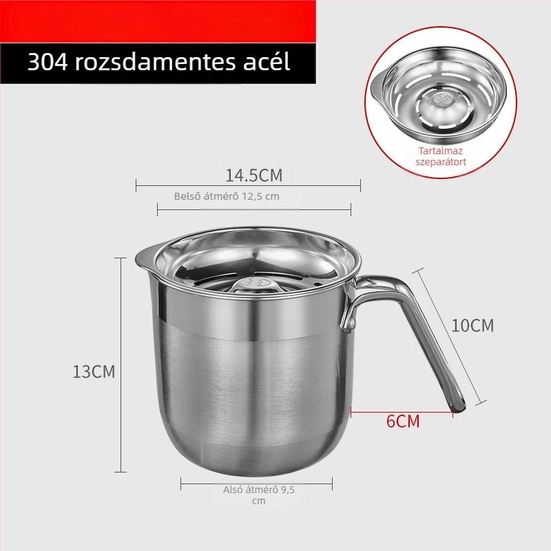 Tojásfehérje szeparátor, 304 rozsdamentes acél, Chenfeng, kézi működtetésű, sokoldalú sütéshez és fehérjeszűréshez tojássárgájából