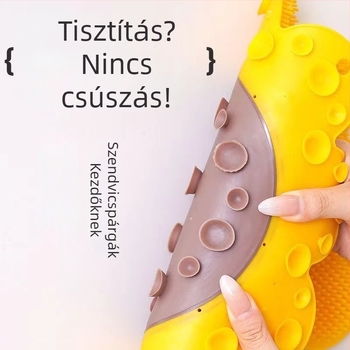 Zuhanyháti dörzsölő ecset, falra szerelhető, PVC masszírozó kefe otthoni használatra
