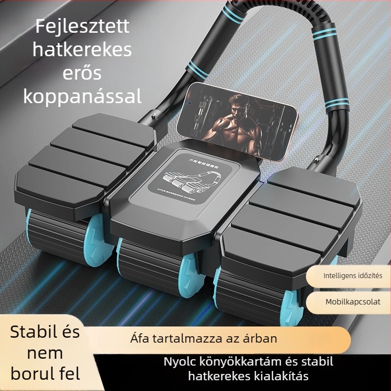Hasizom-kerek automatikus visszafutással, négykerekes kivitel, nem összecsukható, modell AW106, 1,9 kg