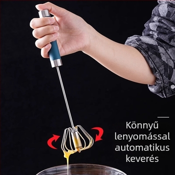 Félautomata tojáskeverő, rozsdamentes acélból készült konyhai eszköz, modern minimalist dizájn, YUEHUI márka