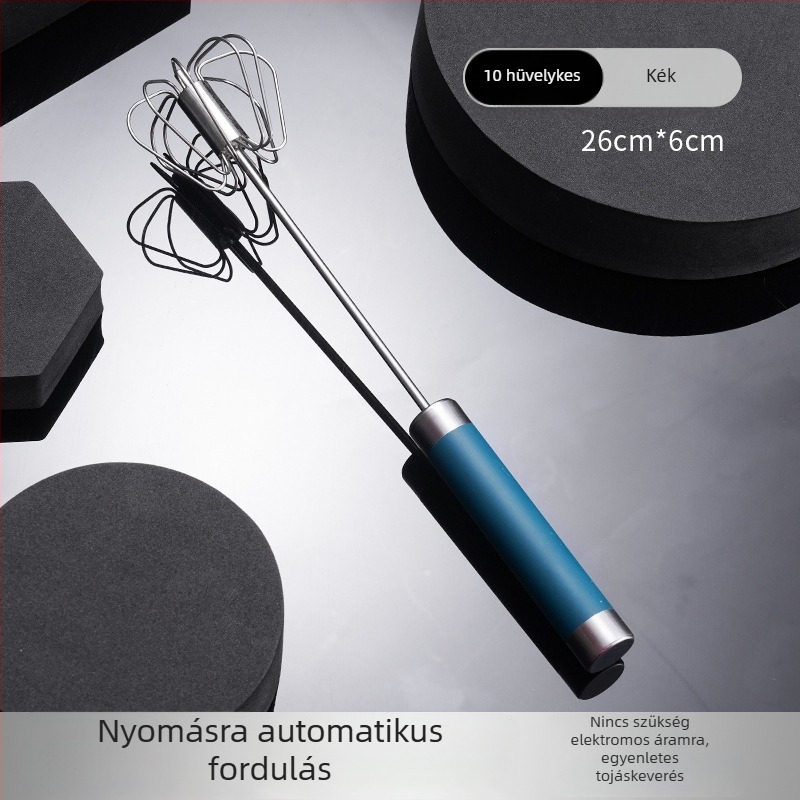 Félautomata tojáskeverő, rozsdamentes acélból készült konyhai eszköz, modern minimalist dizájn, YUEHUI márka