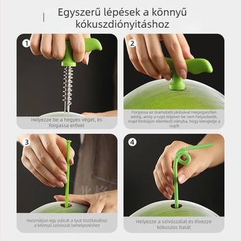 Kókusznyíló eszköz — gyümölcs szeparáló, rozsdamentes acél, modern minimalista stílus, 2014 téli bevezetés
