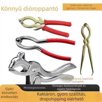 Mogyorócsipesz mókus alakban, háztartási használatra, többfunkciós dióhéj-nyitó