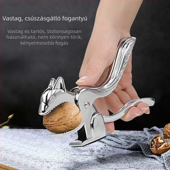 Mogyorócsipesz mókus alakban, háztartási használatra, többfunkciós dióhéj-nyitó