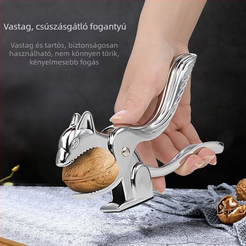 Mogyorócsipesz mókus alakban, háztartási használatra, többfunkciós dióhéj-nyitó