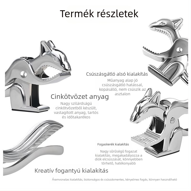 Mogyorócsipesz mókus alakban, háztartási használatra, többfunkciós dióhéj-nyitó