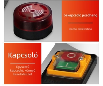 Gesztenye hántoló gép kapcsoló vízálló gombbal, 3C tanúsított, feszültség alatt 220V