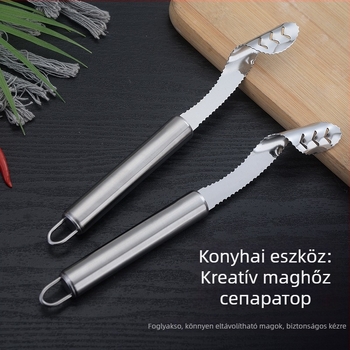 Rozsdamentes acél paprika magkivágó, sokoldalú konyhai eszköz zöld paprikákhoz és keserű gyümölcsökhöz