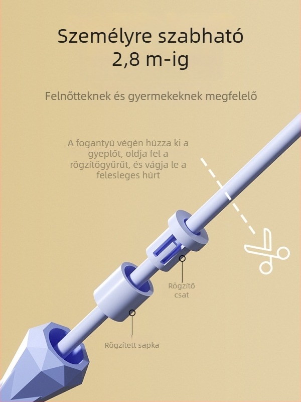 Állítható PVC ugrókötél felnőtteknek és gyerekeknek — professzionális edzőeszköz