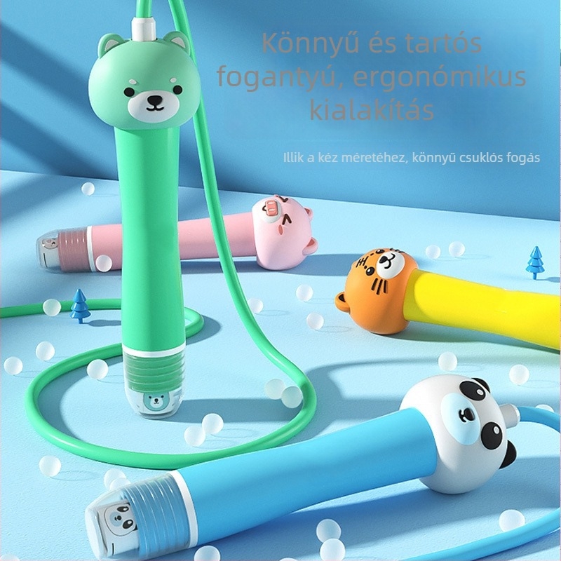 Gyermek ugrókötél – PVC, rajzfilmszerű dizájn, kezdőknek (Márka: Wile Kin; Anyag: PVC; Specifikációk: 2.8; Gyermekeknek)