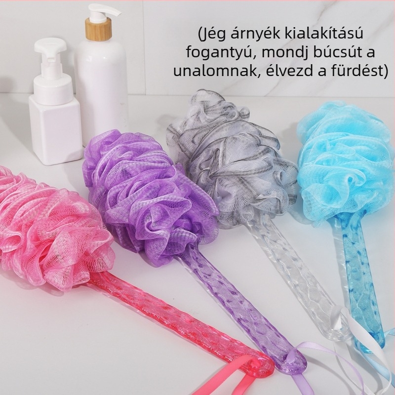 Fürdőszobai kefé – PE anyag, univerzális használat, kompatibilis Bath Ball, Bath Scrub és Bath Flower; egyedi feldolgozás elérhető.