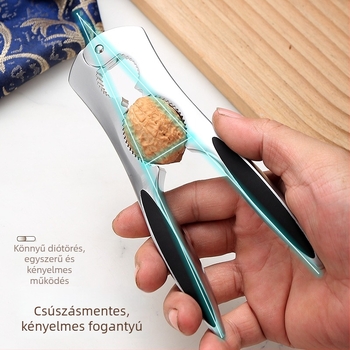 Diótörő klipsz – cinkötvözet, dióhoz pecan és makadámia számára, otthoni használatra, nyomtatott logó