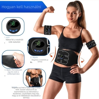 Derék- és hasizom stimulátor, hasizom-edzésre szolgáló fitnesz eszköz, masszázs impulzusöv