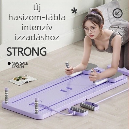 Többcélú hasizom-edző deszka összecsukható jóga deszkával és haskerékkel a hasizmok tonizálására