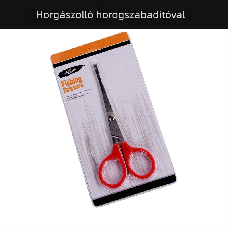 Rozsdamentes acélból készült halászati olló, multifunkciós horogeltávolítóval