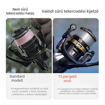 Pergetőorsó sűrű damilvezetéses, hézagmentes fém váz hosszú dobásokhoz