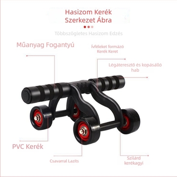 Négykerekes hasi görgő csapágyakkal, modell DM-89321, 1 kg, nem összecsukható