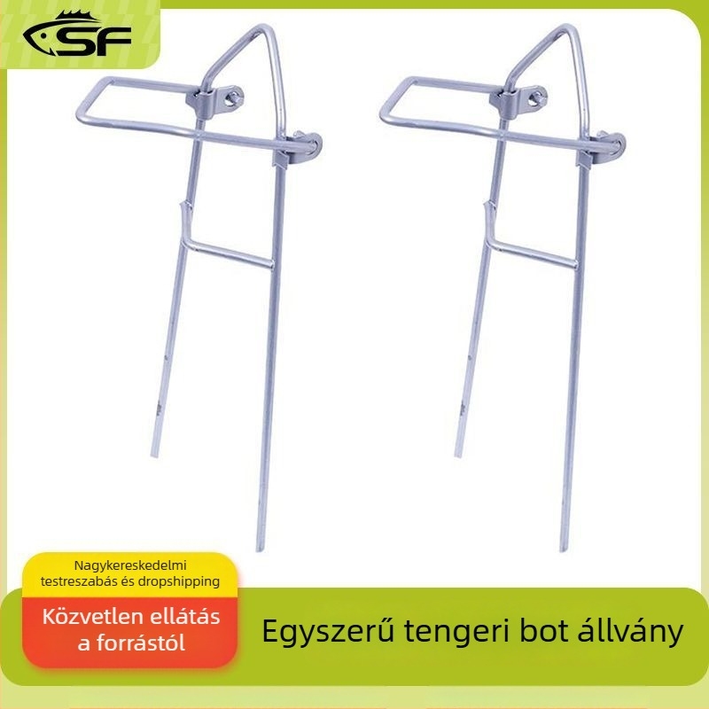 Quartet Vasból Készült Tengeri Horgászbot Állvány, Földbe Süllyeszthető