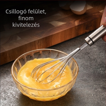 Kézi tojáshabverő 304 rozsdamentes acélból – tojásfelverő és fehérje szeparátor