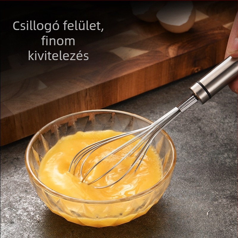 Kézi tojáshabverő 304 rozsdamentes acélból – tojásfelverő és fehérje szeparátor