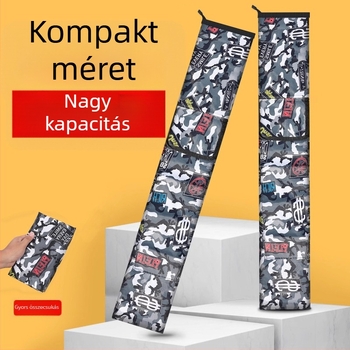 Összecsukható, nagy kapacitású horgászfelszerelés-táska, horgászbotok és esernyő tárolására, kopásálló és vízálló, Oxford anyagból