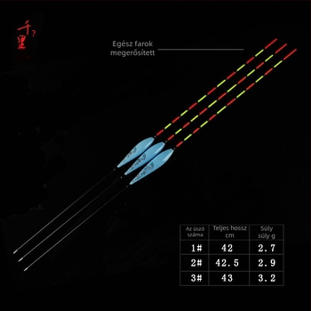 Függőleges sodrású úszó, Clairvoyant, anyag: balsa és fenyő, horgászathoz