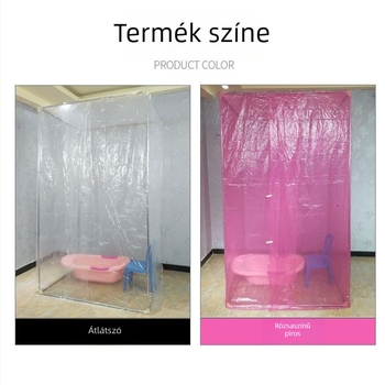 PVC téglalap alakú fürdő sátor otthoni használatra, hőszigetelés
