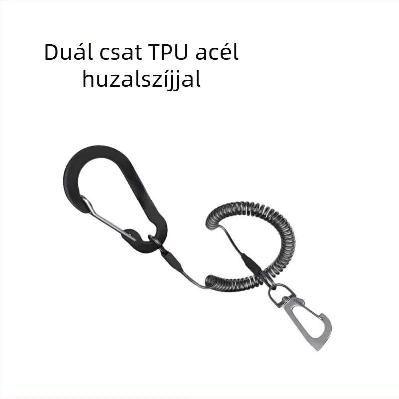 Visszahúzható anti-vesztéses pánt horgászbothoz – acélhuzal 0.3 mm, 304 rozsdamentes acél, modell Jr-11, Enter