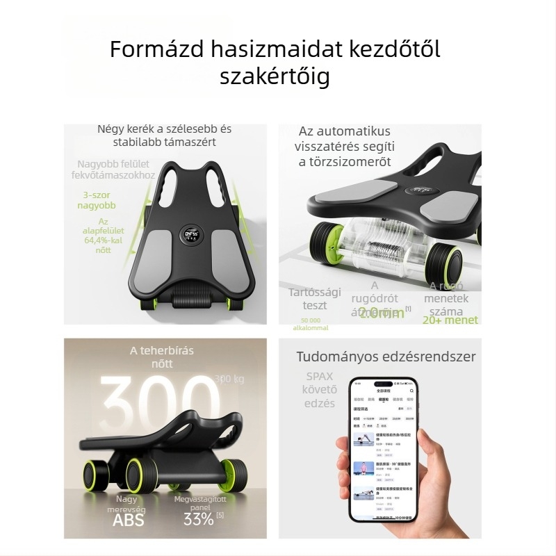 Hasizomkerék 2025 – új modell otthoni edzéshez, automata visszaugrás, hasizom-edző férfiak és nők számára