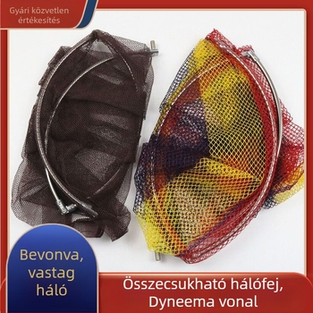 Arnova fém halászháló fej, összecsukható, erős, gumírozott bevonattal