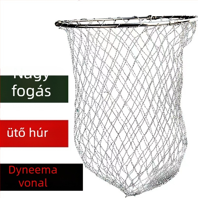 Arnova fém halászháló fej, összecsukható, erős, gumírozott bevonattal