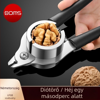 Bosans rozsdamentes acél dióvágó fogó — multifunkcionális dióhéj nyitó eszköz logó nyomtatási lehetőséggel