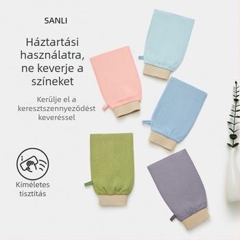 Sanli vékony, gyorsan száradó fürdőkesztyű otthoni használatra, erőteljes hámlasztó kesztyű férfiaknak és nőknek