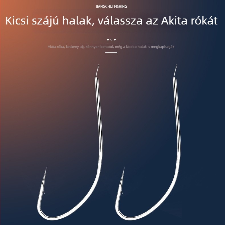 No.14 tűbarbás jégkori horog – japán eredetű, Jianghang márka, 10 tasak a dobozban
