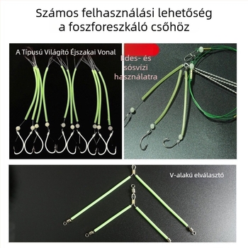 Damilcső horgászathoz — világító, puha gumi, anti harapás, anti összegubancolódás — tengeri horgászfelszerelés