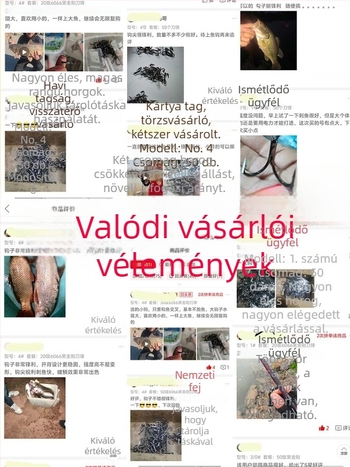 Ming Wu horgony horog, barb-val, folyóparti horgászat, készlet több méretben