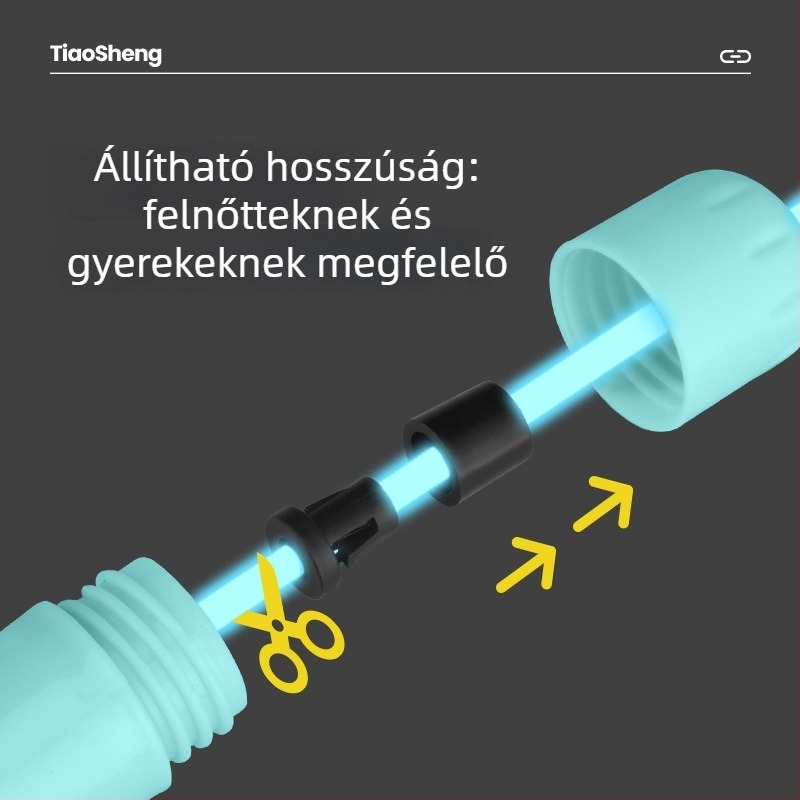 Gyerekeknek szóló fénylő ugró kötél, állítható hosszúságú, ABS anyagból, beltéri és kültéri edzéshez