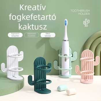 Elektromos fogkefetartó UV sterilizálással, falra szerelhető, vákuumos rögzítésű, műanyag