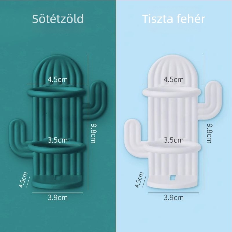 Elektromos fogkefetartó UV sterilizálással, falra szerelhető, vákuumos rögzítésű, műanyag