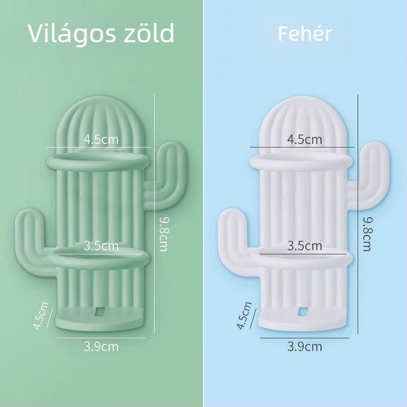 Elektromos fogkefetartó UV sterilizálással, falra szerelhető, vákuumos rögzítésű, műanyag
